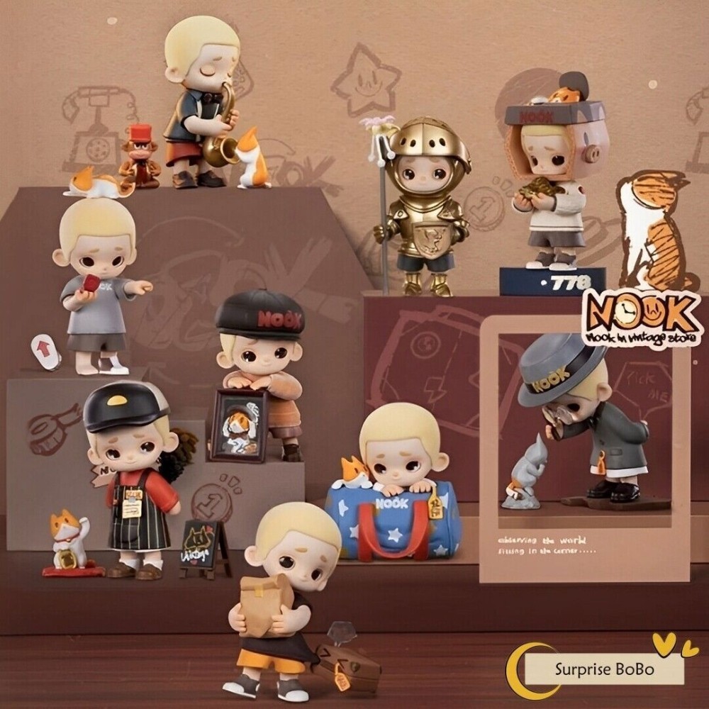 Blind Box Nook In Vintage Store Chính Hãng 52TOYS, Hộp Mù Mô Hình, Quà Tặng Bí Mật Clever Box
