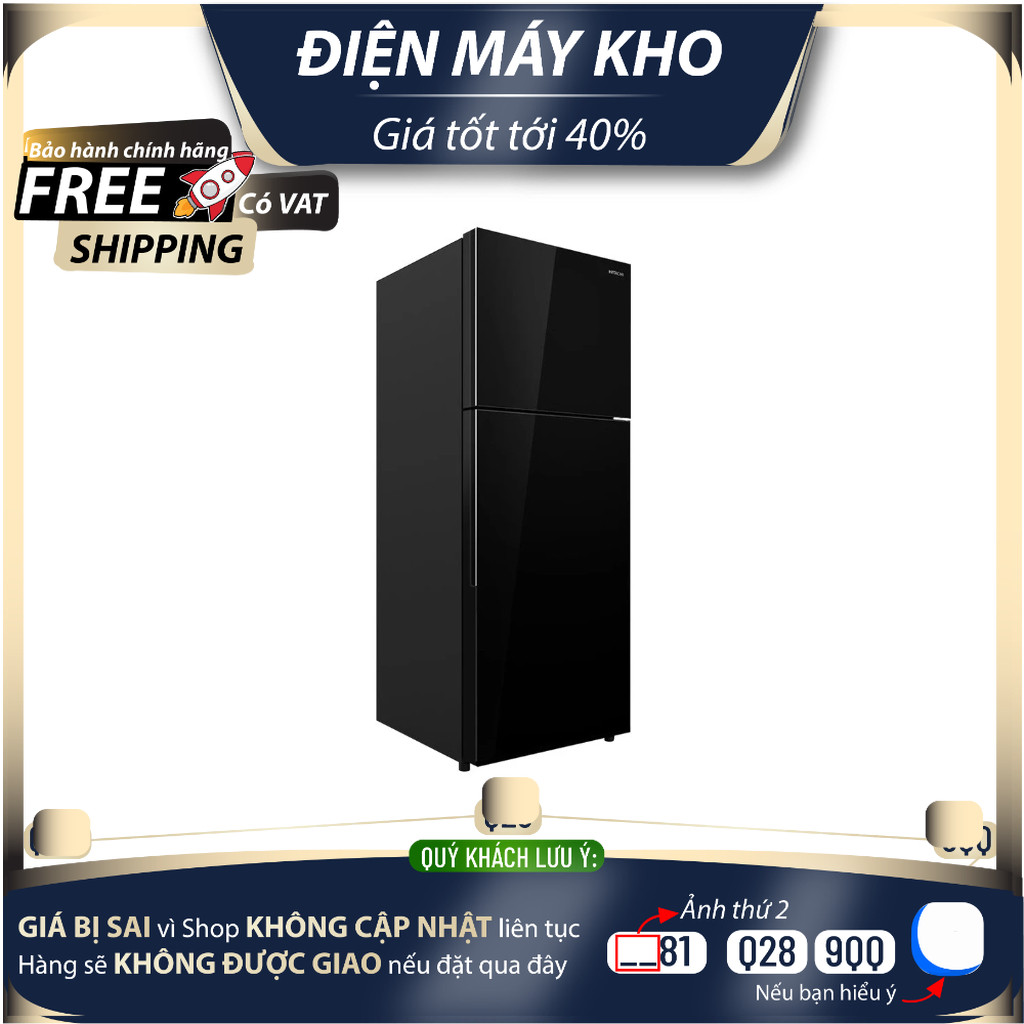 R-FVY480PGV0(GBK) - Tủ lạnh Hitachi Inverter 349 lít R-FVY480PGV0 (GBK)