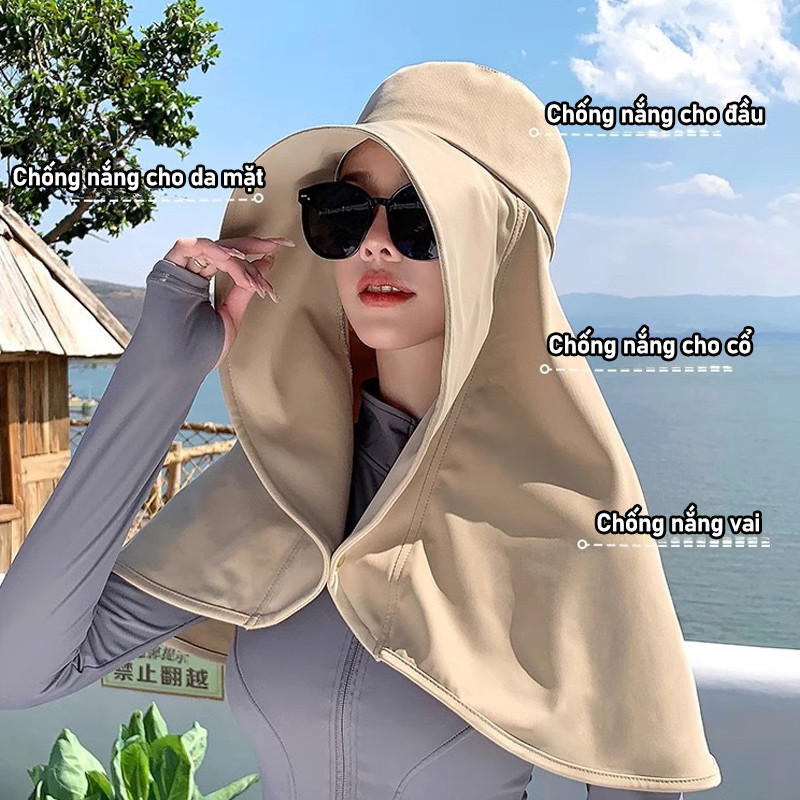 Mũ Chống Nắng Nữ ,Mũ Nón Chống Nắng Vành Rộng,Chống Tia UV ,Nón Đi Nắng Vải Cotton Thoáng Mát.