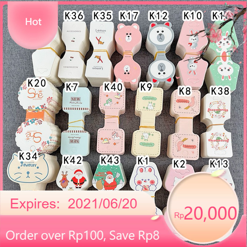 Tag giấy treo cột tóc, phụ kiện trang sức handmade