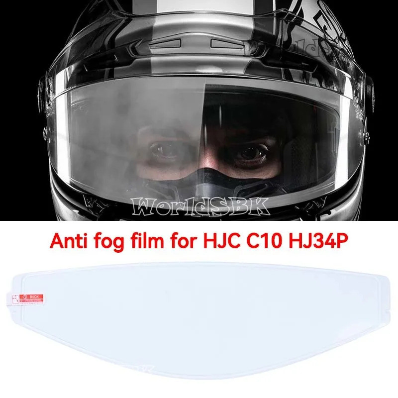 C10 Miếng Dán Phim Chống Sương Mù Cho HJC HJC HJC-34P HJ 34P C10 Mũ Bảo Hiểm Xe Máy Tấm Che Ống Kính
