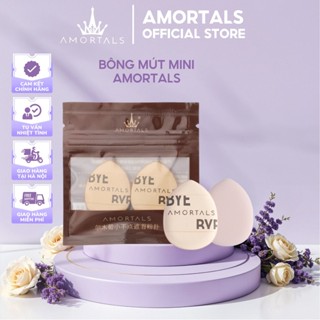Bông Mút Mini AMORTALS Ngón Tay Hình Quả Trứng Mềm Mại Giúp Đánh Kem Che Khuyết Điểm Kem Nền