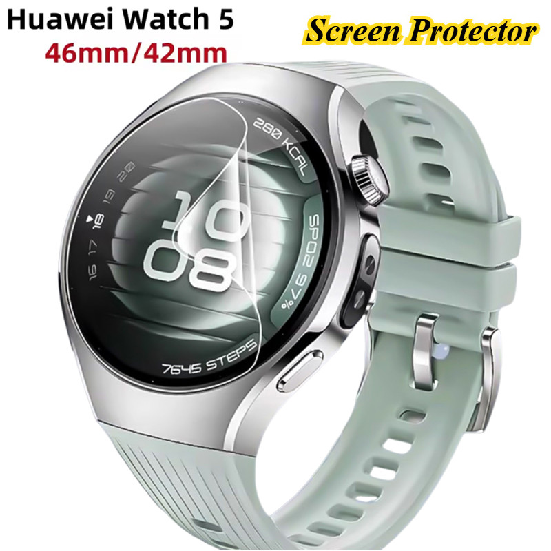 3 Miếng Mềm Bảo Vệ Hydrogel Phim Dành Cho Huawei Watch 5 46mm 42mm Màn Hình Bảo Vệ Màn Hình Huawei W