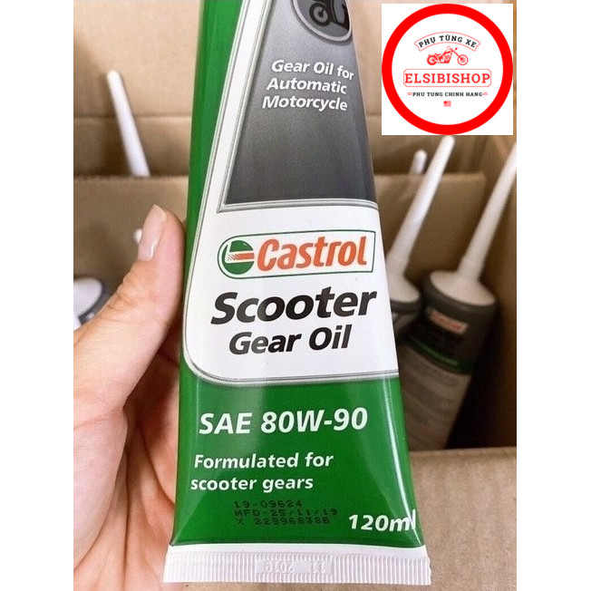 Dầu nhớt hộp số Castrol Scooter Gear Oil 80W90 120ml | Nhớt láp chính hãng nhập khẩu Indonesia