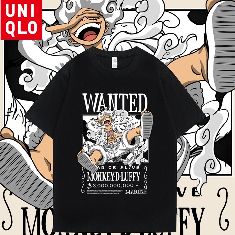 Áo sơ mi ngắn tay in hình Uniqlo ONE PIECE dành cho nam và nữ 473477