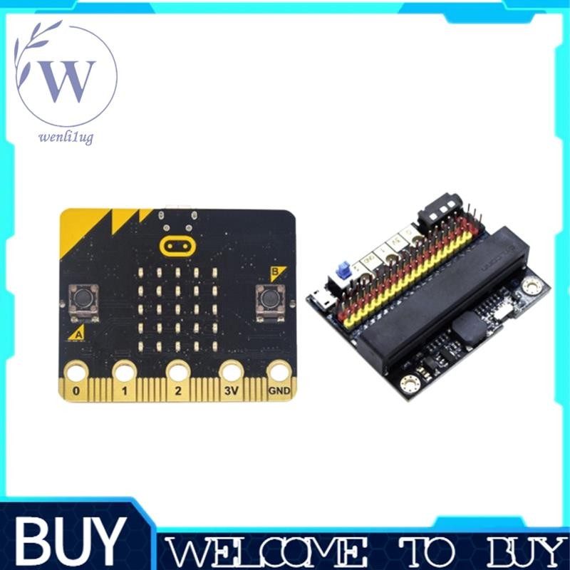 Bộ khởi động Microbit Go với bảng mở rộng MicroBit IO V2.0 Dự án DIY Bảng phát triển học tập có thể 