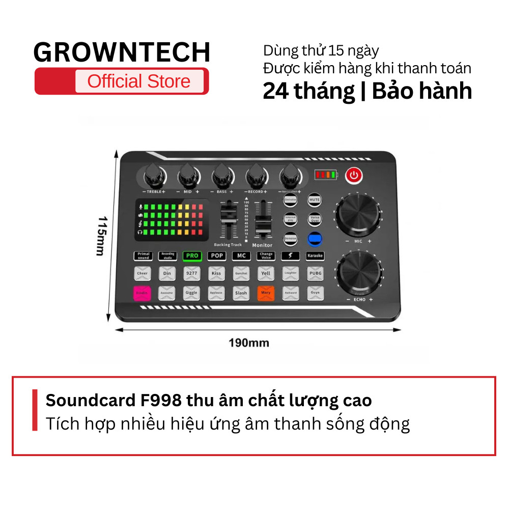 SoundCard F998 - Bộ trộn âm thanh chuyên nghiệp, dễ sử dụng và cho ra âm thanh tuyệt vời