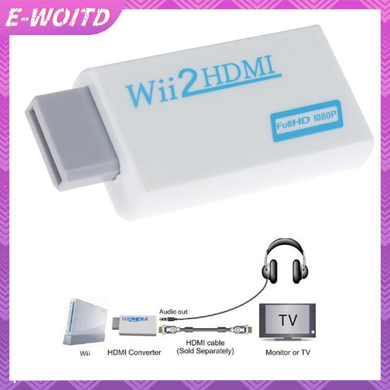 E-WOITD 1Pc Wii Sang Adapter 2HDMI Full HD Bộ Chuyển Đổi Đầu Ra Âm Thanh Cho PC HDTV HNVN