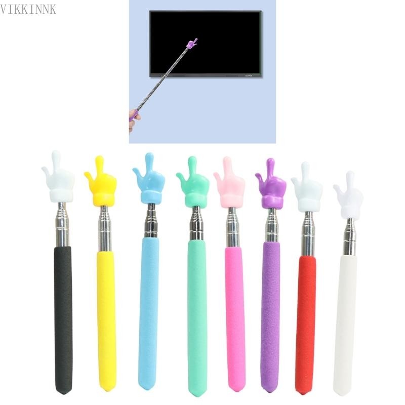 Teacher Pointer with Finger Telescopic Pointer Stick for Classroom