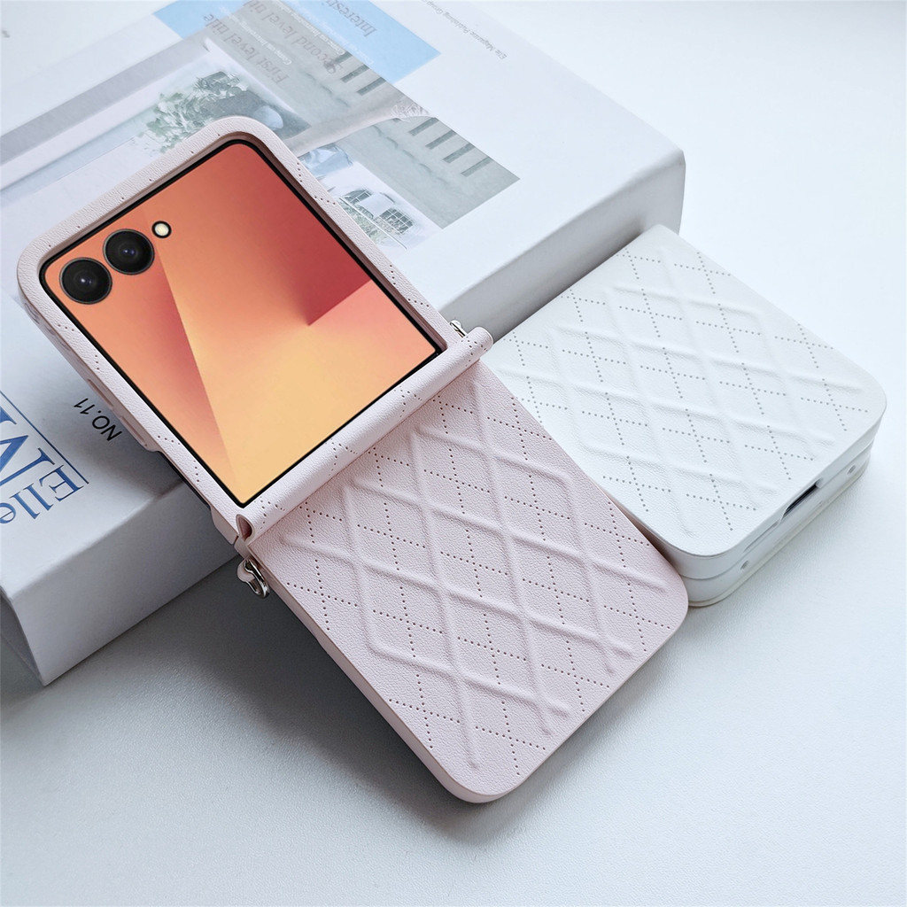 Ốp Điện Thoại Lưới Kim Cương Đơn Giản Sang Trọng Cho Galaxy Z Flip 7 flip7 Zflip7 Ốp Lưng