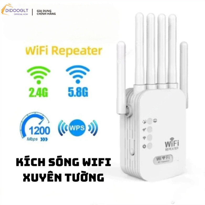 Kích Sóng Wifi 6 Râu Tốc Độ Cao Phát Xuyên Tường Kết Nối Xa Mở Rộng Vùng Phủ Sóng