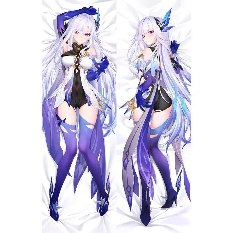 Genshin Impact Skirk Anime Dakimakura Bao Ôm Thân Gối 50 * 150CM Otaku Vỏ Gối Ngủ