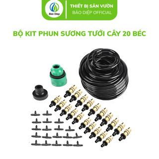  Bộ KIT Phun Sương Tưới Cây 20 Béc Bằng Đồng Tưới Lan Cây Cảnh 
