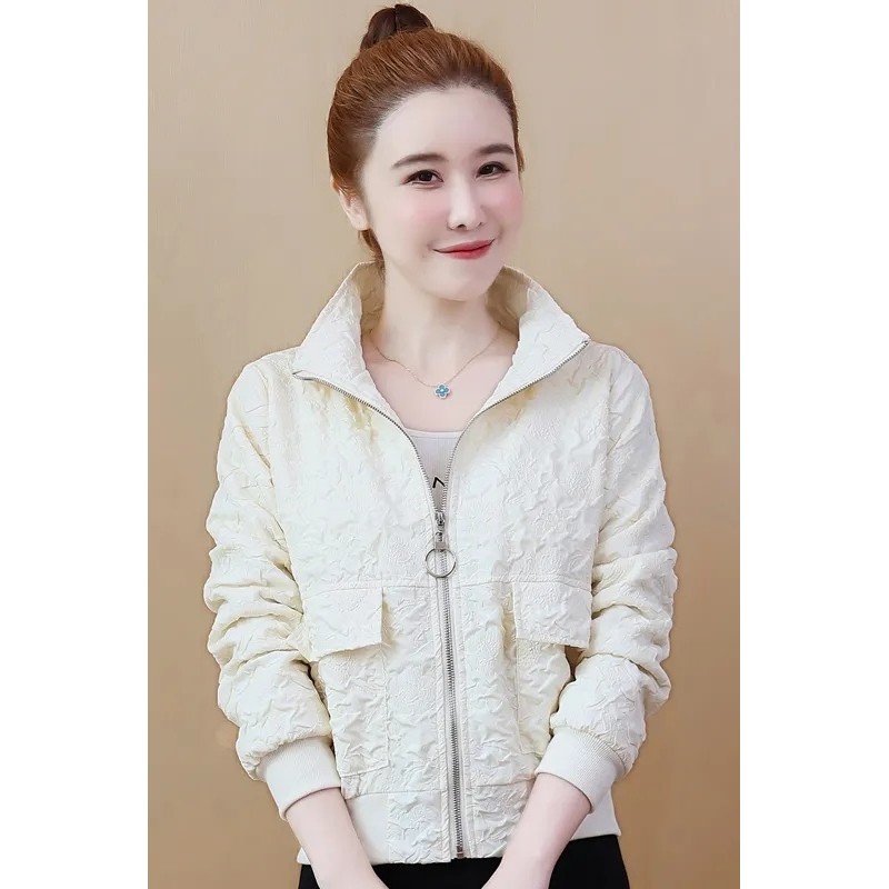 Áo khoác ngắn cho phụ nữ mùa xuân thu 2025, áo khoác nhỏ nhắn mới, áo khoác bóng chày thời trang