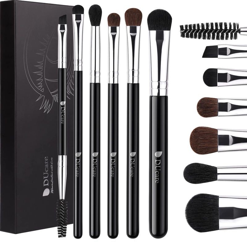 Bộ 6 Cọ Trang Điểm Mắt DUcare Lông Ngựa Tự Nhiên Mềm Mịn Cao Cấp
