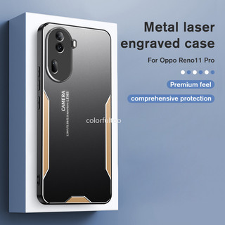 Ốp lưng mờ kim loại nhôm sang trọng Oppo Reno 11 5G cho Oppo Reno 11 12 Pro 12Pro 11Pro 11F 12F Reno11 Reno12 5G Vỏ cứng chống sốc Vỏ bảo vệ Camera Vỏ điện thoại