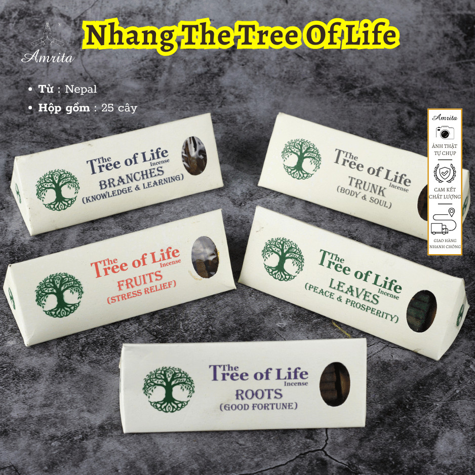 Nhang Thiền Định Thảo Dược The Tree of life Nepal 10cm - Amrita