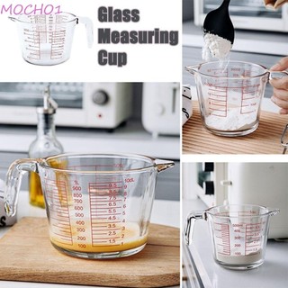 Cốc đo MOCHO1 có cân, Cốc đo chất lỏng trong suốt bằng kính, Lò nướng có thể tái sử dụng Cốc sữa trong suốt chịu nhiệt an toàn tại nhà
