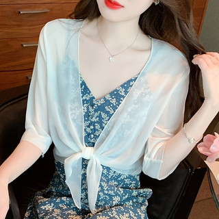 Áo Cardigan chống nắng voan ngắn tay dễ phối Mẫu Mới Mùa Hè Kiểu khăn choàng mỏng nữ