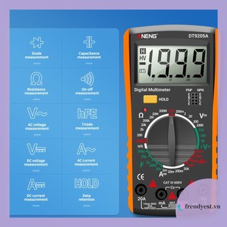 Đồng hồ vạn năng kỹ thuật số dt9205a ac dc vôn kế ampe kế ampe kế máy đo điện dung