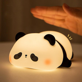  Sáng Tạo Đèn Ngủ Hoạt Hình Gấu Trúc Hình Đèn Bàn PVC Đầu Giường Đèn LED Đèn Ngủ Người Bạn Quà Tặng 
