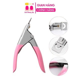 Kìm Cắt Móng Giả 12.5cm Tay Hồng, Thép Không Gỉ, Thiết Kế Thời Trang, Lực Bấm Mạnh, Làm Nail Chuyên Nghiệp Cho Salon