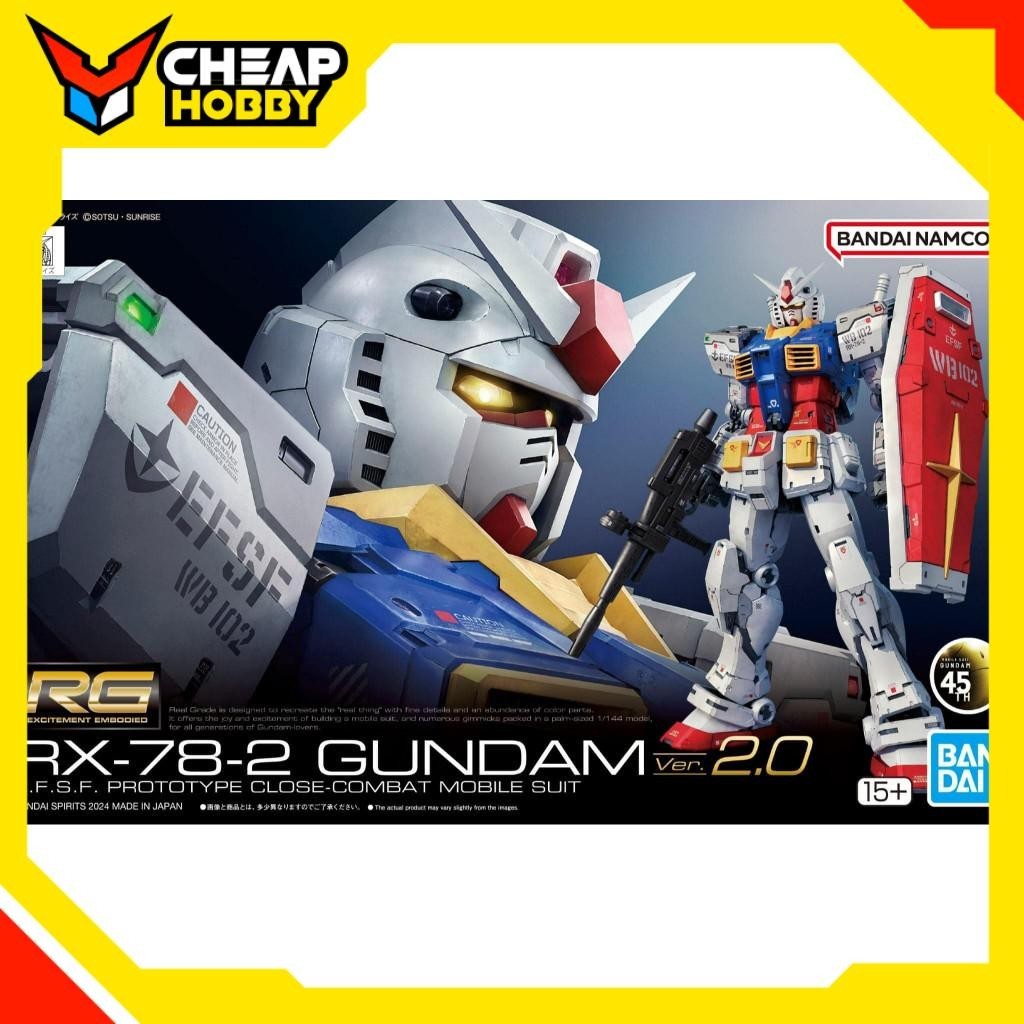 [sẵn] Mô Hình Lắp Ráp RG 1/144 RX-78-2 Gundam Ver 2.0 Chính Hãng Bandai