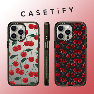 Casetify trái cây anh đào trong suốt Vỏ điện thoại Acrylic chống sốc cho iPhone 15 Pro Max 14 Plus 13 ProMax 12 12Pro Vỏ bảo vệ cứng bằng điện thoại chống sốc