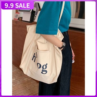 Túi Vải canvas Đeo Vai Sức Chứa Lớn Phong Cách Hàn Quốc Thời Trang Cho Nữ