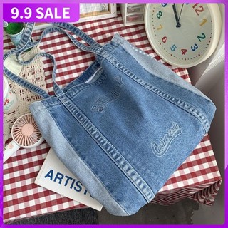 SALE Túi vải Túi xách vải denim cỡ lớn thời trang Hàn Quốc cho nữ Công suất cao 2022
