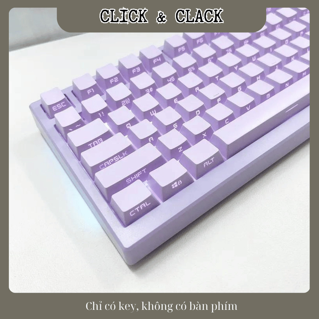 Keycap xuyên led mạch xuôi sideprint - OEM Profile ABS doubleshot - 131 Phím hỗ trợ nhiều layout | BigBuy360 - bigbuy360.vn
