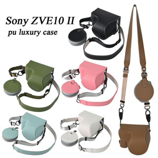 Vỏ Sang Trọng Sony ZV-E10 II Túi Đựng Máy Ảnh Da Pu Túi Dành Cho Ống Kính Sony ZVE10 II ZV-E10 II 16-50mm