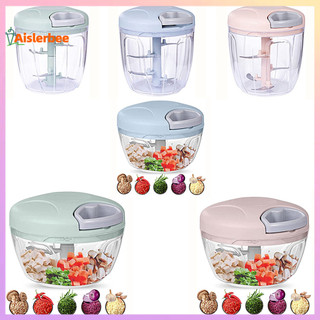Aislerbee 500ML / 900ML Máy Nghiền Tỏi Có Thể Tháo Rời Hoạt Động Đơn Giản Lưỡi Sắc Hướng Dẫn Sử Dụng Máy Xay Tỏi Thực Phẩm Xay Thịt Đồ Dùng Gia Đình
