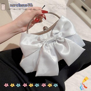 Túi đeo vai NARCISSUS1, Túi dạ hội nơ lụa sáng màu vàng, Tiệc cưới ly hợp sang trọng