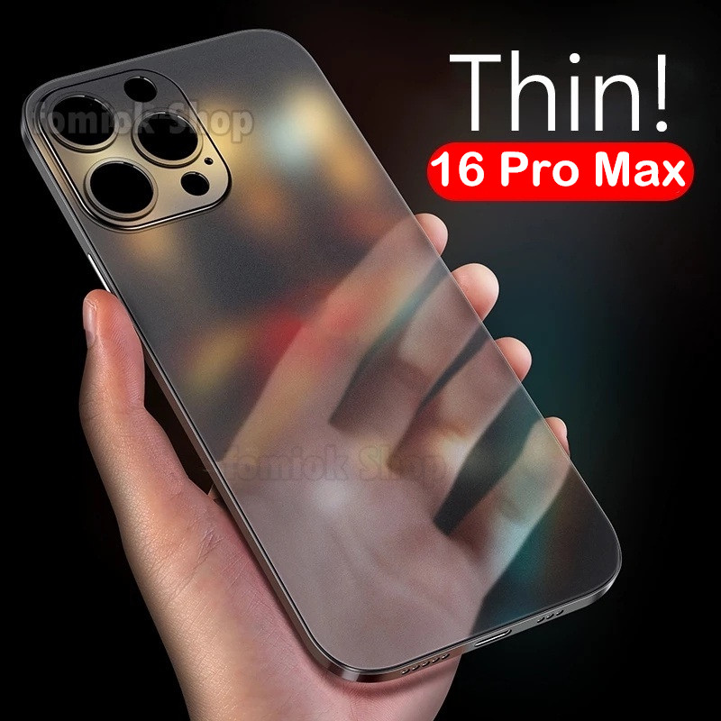 [Jlk] Ốp điện thoại PP mềm siêu mỏng 0,2mm cho iPhone 16 15 14 Pro Max Plus Bảo vệ ống kính máy ảnh 