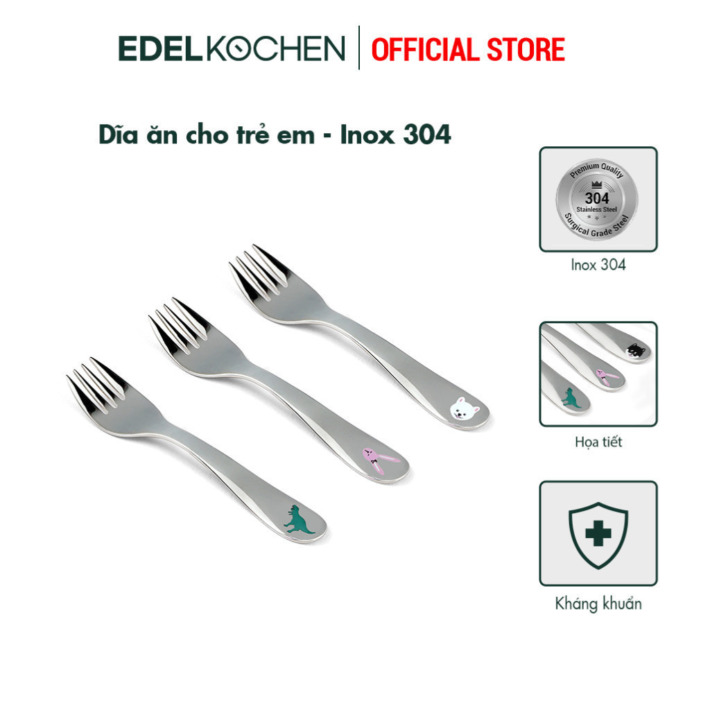 Dĩa ăn cho trẻ em - Inox 304