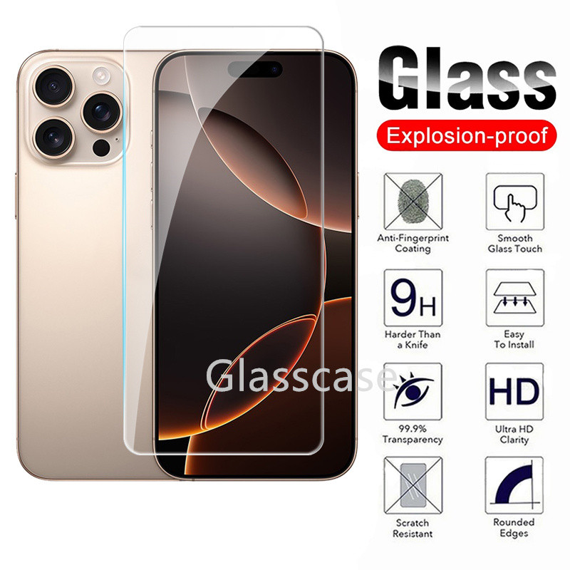 2 Chiếc Kính Bảo Vệ Cho iPhone 16 15 14 13 12 11 Pro Max Mini 16 15 14 Plus iPhone16 16Pro 16ProMax 