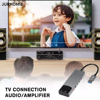 Thẻ âm thanh JURHOMIE, Thẻ âm thanh ngoài USB 7.1 5.1 kênh, Trò chơi thực tế Phát trực tiếp SPDIF di động quang học cho PC / Máy tính
