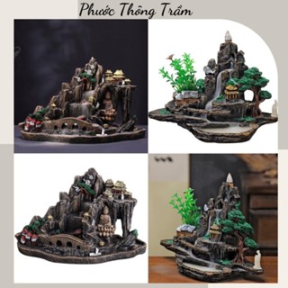 Thác khói trầm hương mẫu TIỂU CẢNH SIZE LỚN -  mẫu tiểu cảnh thác Phật cao cấp , decor phòng - Trang Trí Nhà