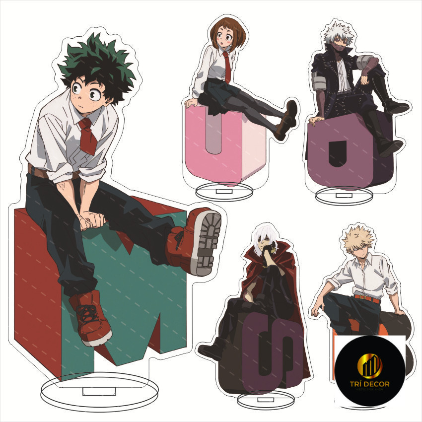 Móc Khoá, Standee, Tranh Kính Mô My Hero Academia Midoriya Izuku Bakugou Katsuki Trang Trí Bàn Học, 