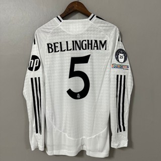 2024-25 Real Madrid Home Player Edition Áo sơ mi dài tay thể thao bóng đá
