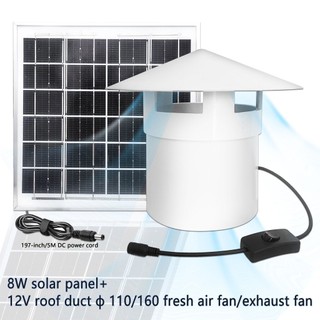  Quạt gió năng lượng mặt trời DC Quạt hút mini quạt thông gió mái nhà DC 12V Quạt ống 110 160 Quạt thông gió mạnh mẽ Quạt thông gió sạch Thích hợp quạt điện năng lượng mặt trời bền ho9p 