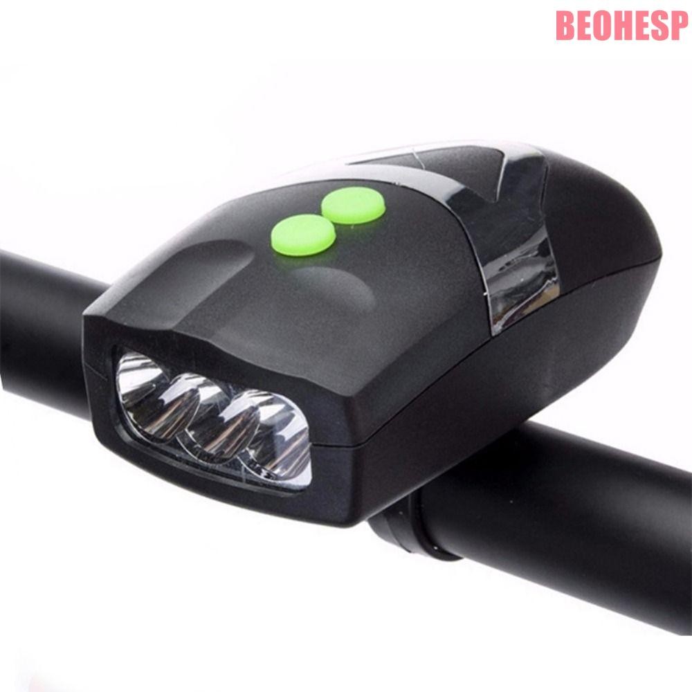 Đèn còi xe đạp BEOHESP, Đèn sáng xe đạp 2 trong 1 có thể điều chỉnh, Phụ kiện xe đạp có còi 3 đèn LE