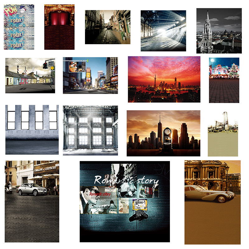 POSSBAY Thành Phố Hiện Đại Đường Phố Chụp Ảnh Nền Phòng Thu Trẻ Em Hình Nền Chụp Ảnh Phông Nền Phông