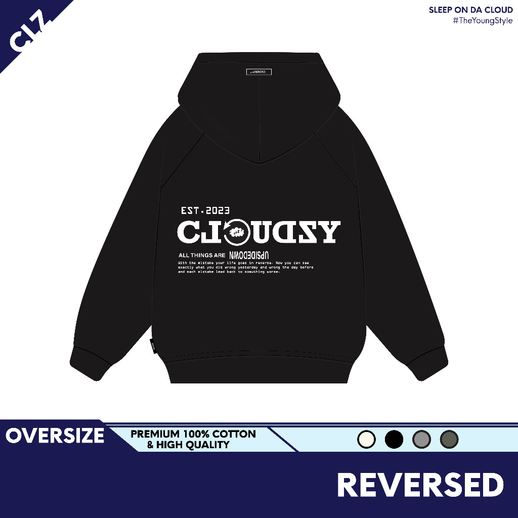 CHÍNH HÃNG Áo khoác hoodie nam nữ local brand unisex cặp đôi nỉ ngoại cotton form rộng zip CLOUDZY R