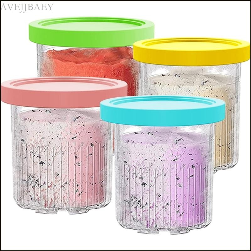 Avejjbaey 4 Cái Thay Thế Bình Bảo Quản Máy Làm Kem Cho NC500 NC501 Ninja- Creami