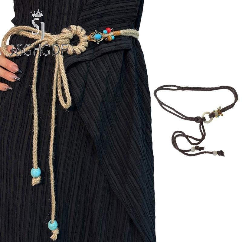 Bohemian Handmade Braided Waist Rope for Women Multi-type Ladies Dress Belt