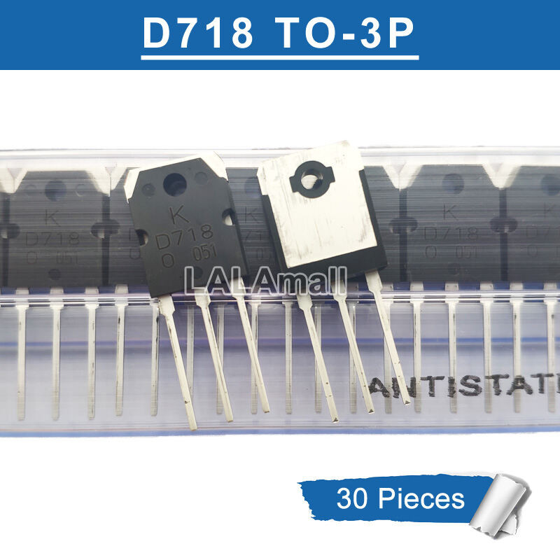 30 Chiếc Chính Hãng 2SD718 D718 TO-3P KD718 KTD718 TO3P NPN Điện Transistor Thương Hiệu Mới IC ZXJ5