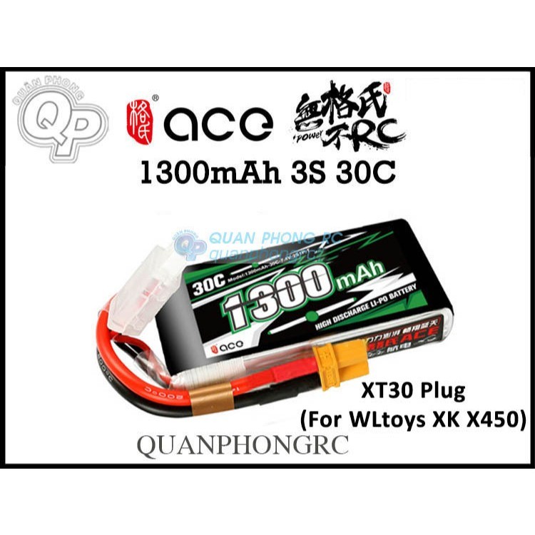 Ace 1300mAh 3S 30C 11.1V Dành cho máy bay điều khiển