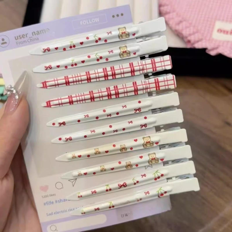 Thời Trang Nơ Gấu Anh Đào Kẹp Kim Loáng - Bán Lẻ Hoặc Bộ